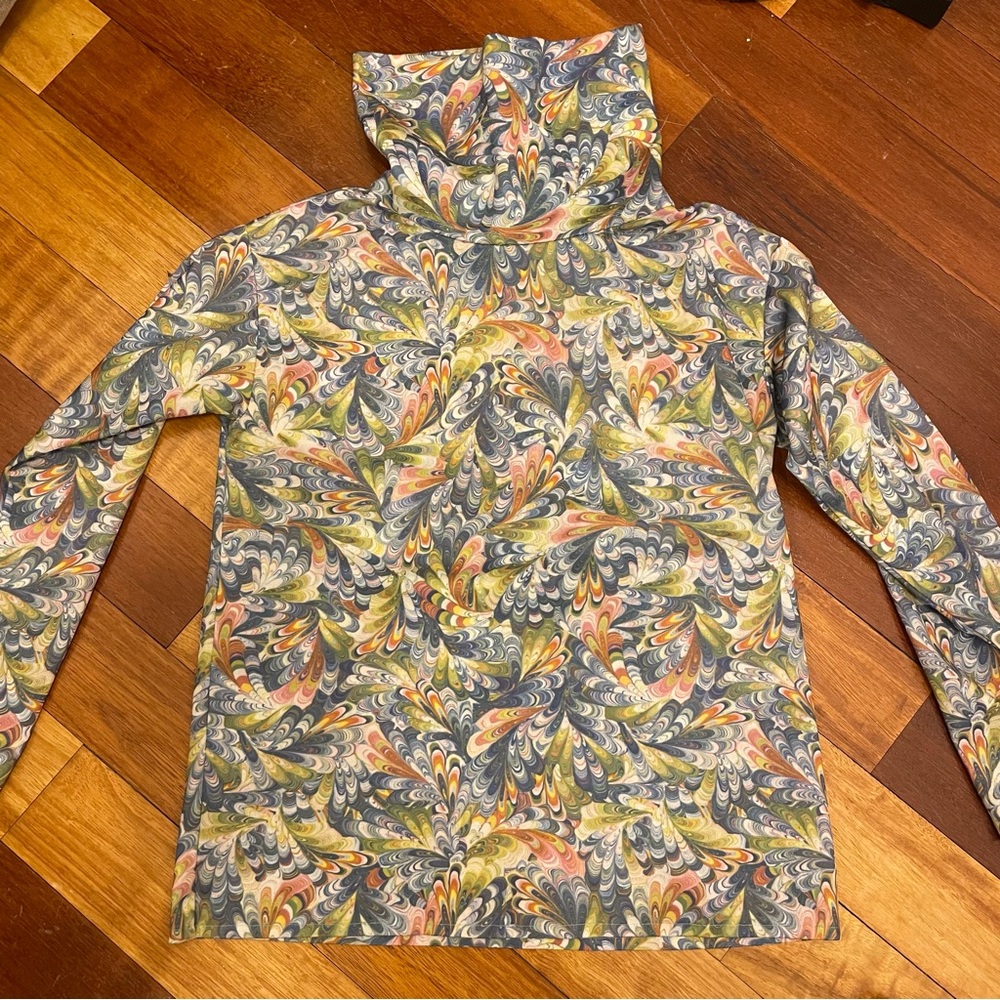 Multicolor turtleneck top